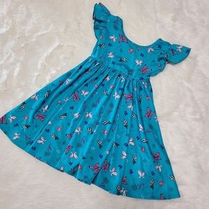 Dot dot smile blue butterfly dress 3/4
